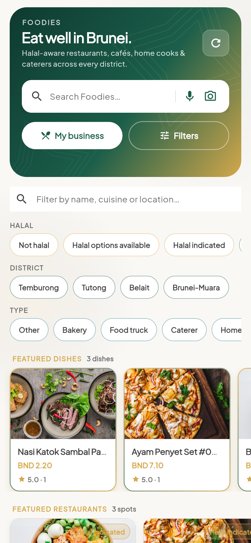 Barunay Foodies — mobile view