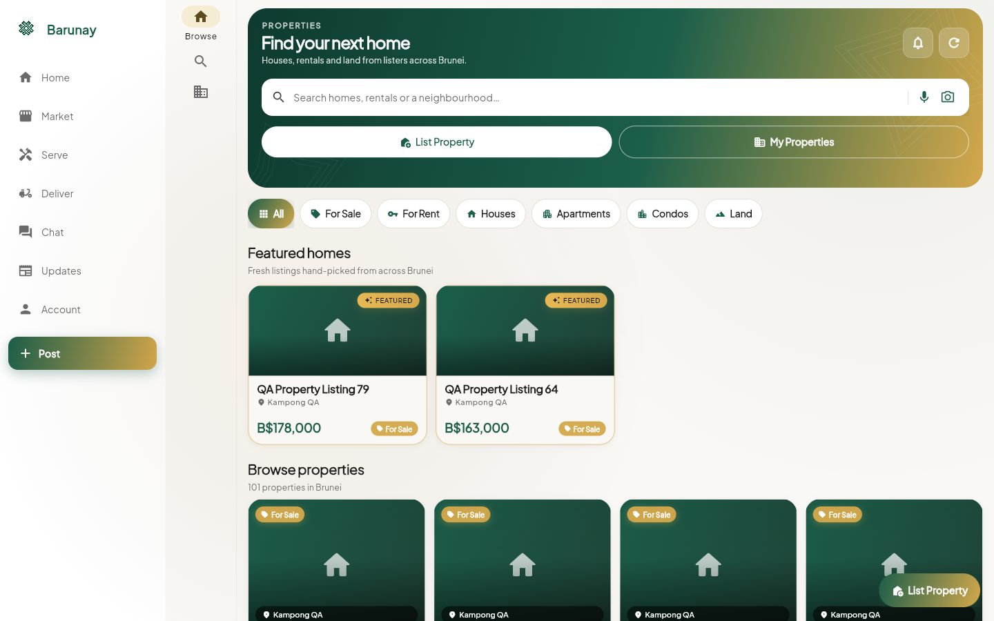 Barunay Realestate — desktop view